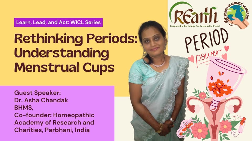 Event visuals from the menstrual health and sustainability session
